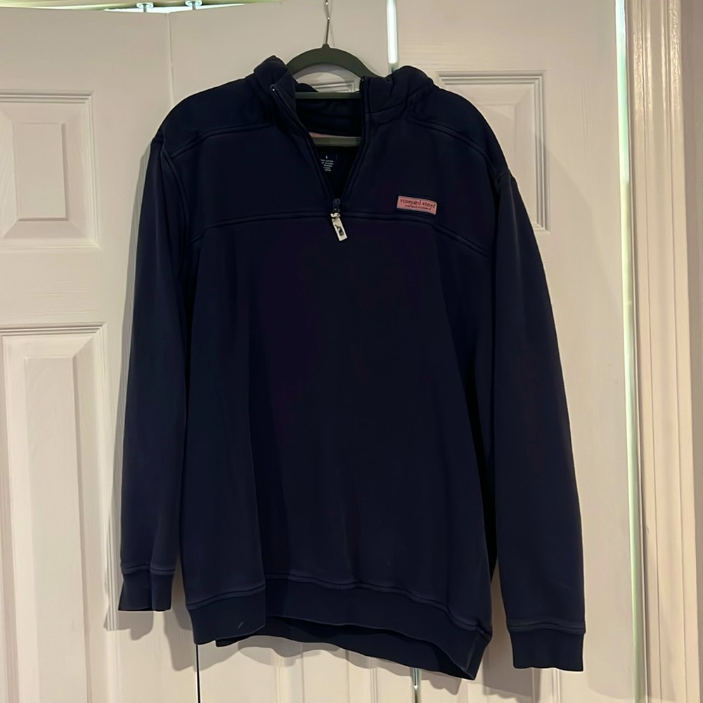 Navy Blue Vineyard Vines 1/4 zip crewneck sweatshirt